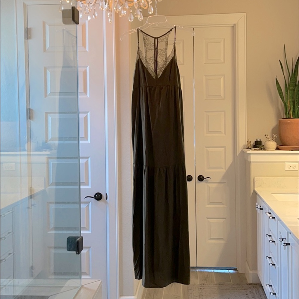 Lovestitch Maxi Dress- size Small. Olive green